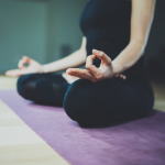 Meditating woman